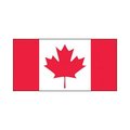 Accuform Hard Hat Sticker, 3 in Length, 112 in Width, Canada Flag Legend, Adhesive Vinyl LHTL393